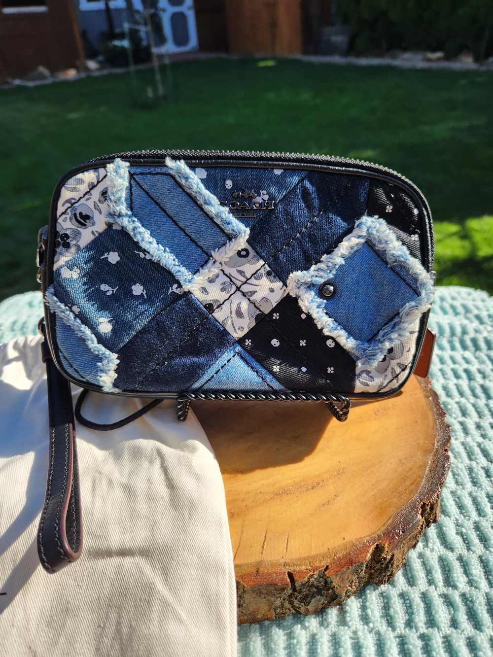 Coach Crossbody Clutch In Canyon Quilt Denim